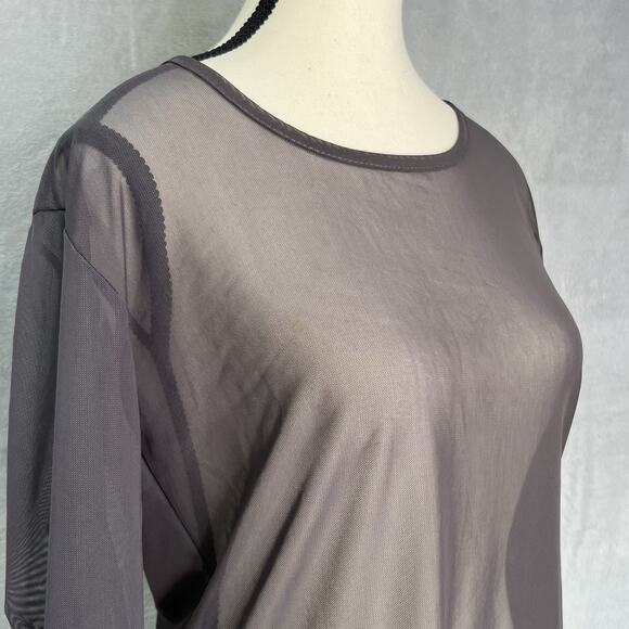 VTG Y2K St4cc4to Mesh Blouse Sheer Top‎ Womens 3XL (More like L) Long Sleeve - Picture 6 of 11
